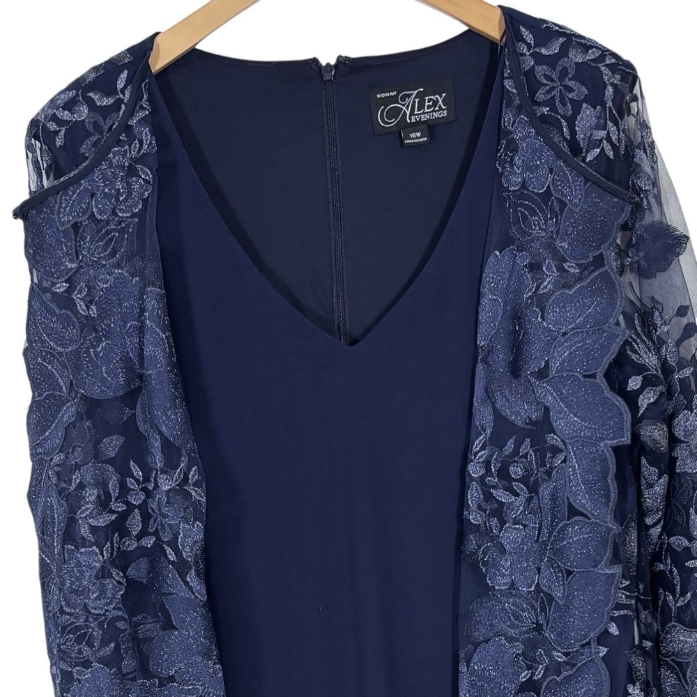 Alex Evenings Lace Jacket Dress 16W Plus Formal - Picture 7 of 11